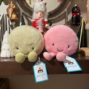 JellyCat Amuseable Max Macaron Pistachio and Mia Macaron 4.7x4" NWT